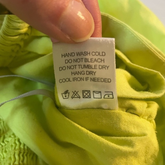 Lovers and Friends Delilah Crop Long Sleeve Lime Green Top Size Medium - Picture 5 of 9